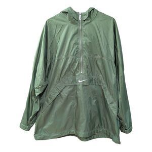 VTG Nike Center Logo Cagoule Windbreaker Jacket Sage Green & Silver Men's XL
